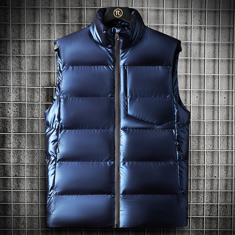 Men's shiny cotton sleeveless vest