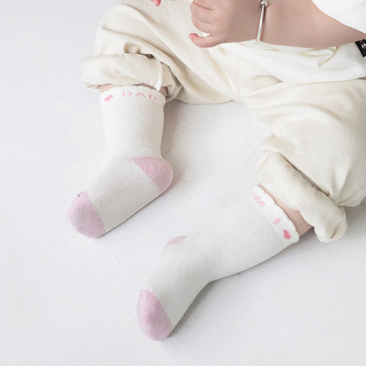 Pure Color Baby Handmade Boneless Tube Socks