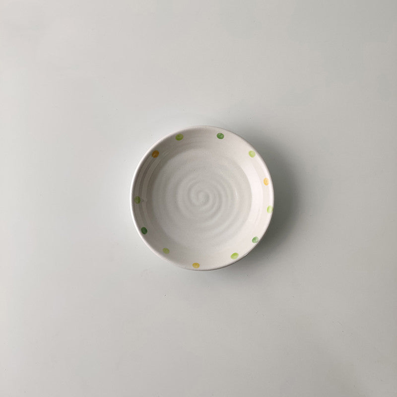 Keramik-Teller-Set kleiner Frühstücksteller Dessertteller Geschmacksteller ovaler Teller
