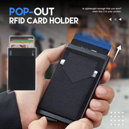 Smart wallet with metal credit card holder