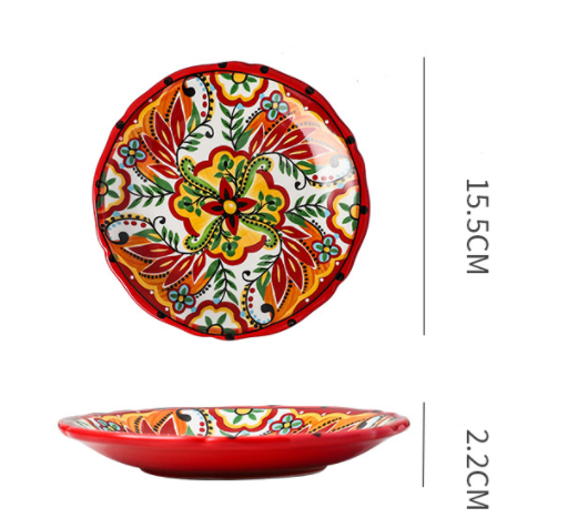 Underglaze ceramic tableware Bohemian household tableware