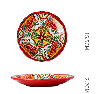 Underglaze ceramic tableware Bohemian household tableware