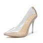 Women's Transparent Pumps Pointed Low-cut Stiletto Heel