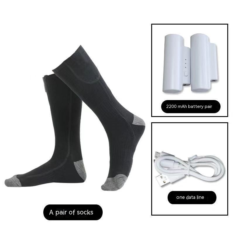 Men's and women's thermal socks with USB thermostat and electric heating
