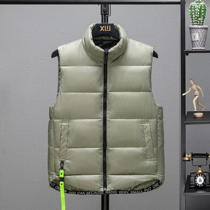 Cotton vest male autumn winter new shoulder back