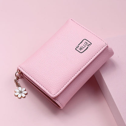 Simple foldable cute zero wallet for women