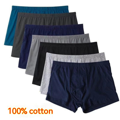 Men's Mid Waist Boxer Shorts Cotton Shorts for Middle and Elderly People