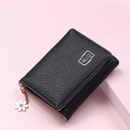 Simple foldable cute zero wallet for women