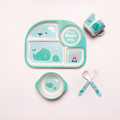 Children's tableware made of bamboo fibre