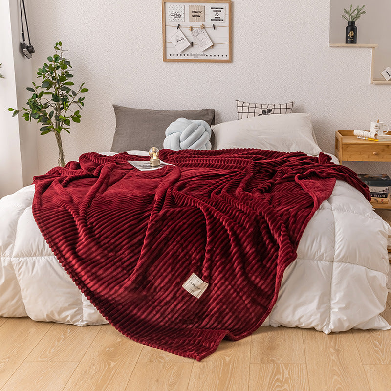 Single-layer blanket made of milk fleece