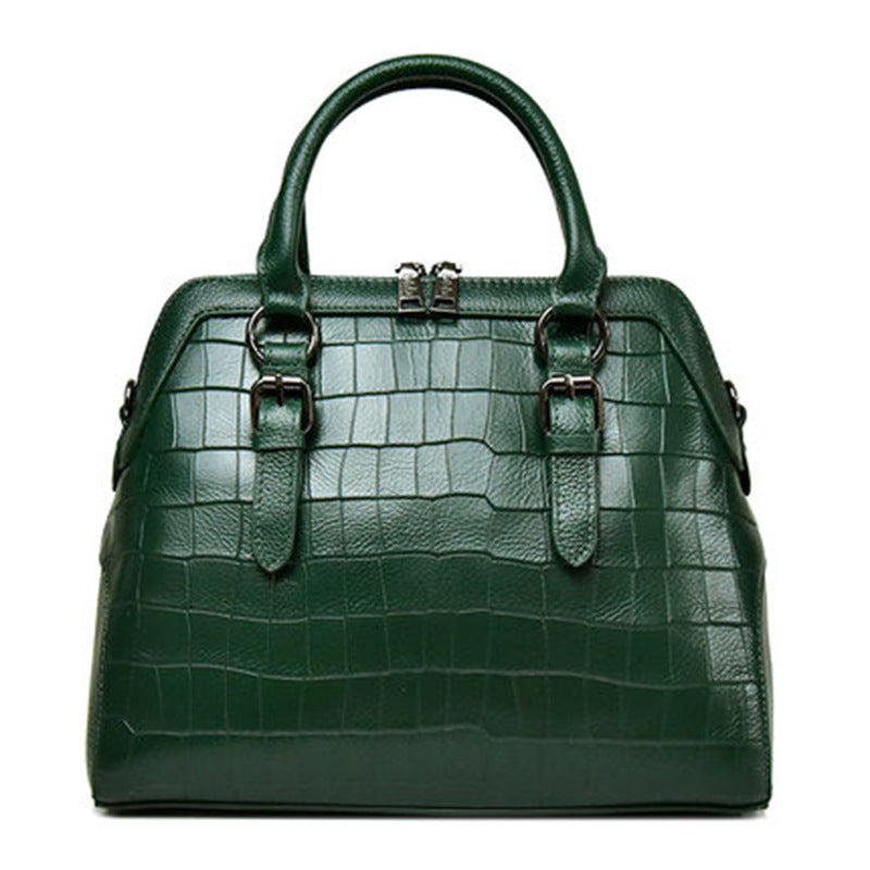 Handbag made of genuine leather fashionable bag made of cowhide for women