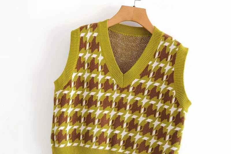 knitted vest vest