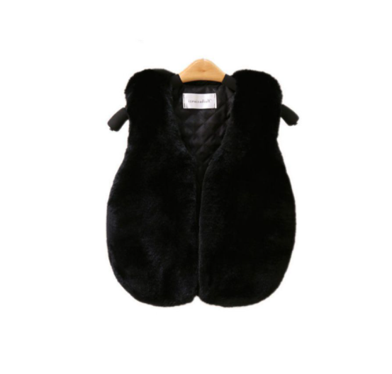 Worsted rabbit fur vest short plush vest