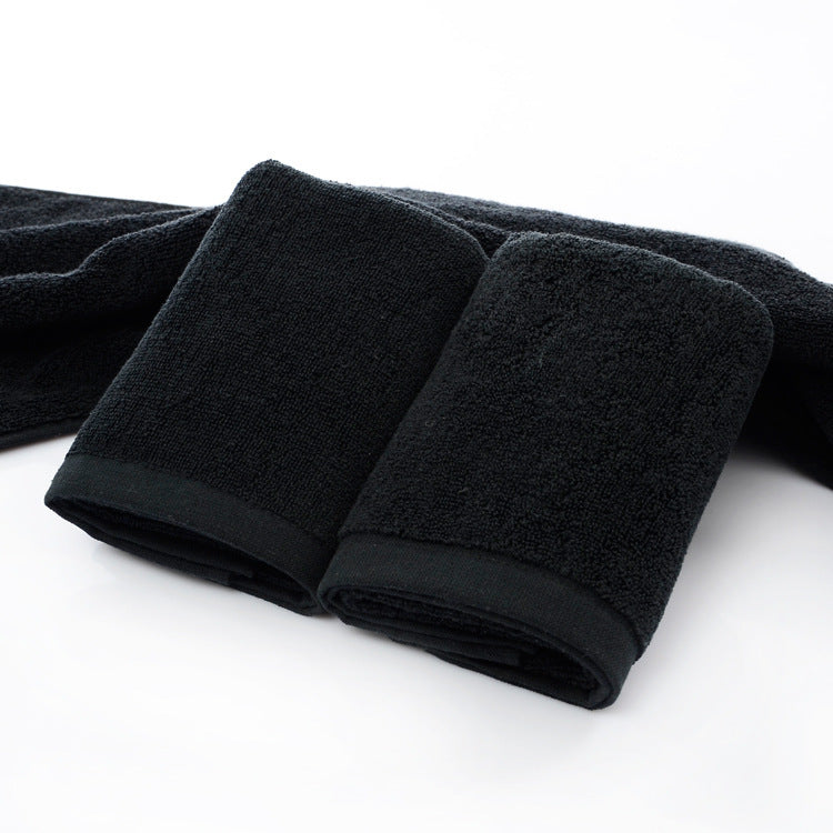 21 Stränge schwarze Baumwollhandtücher