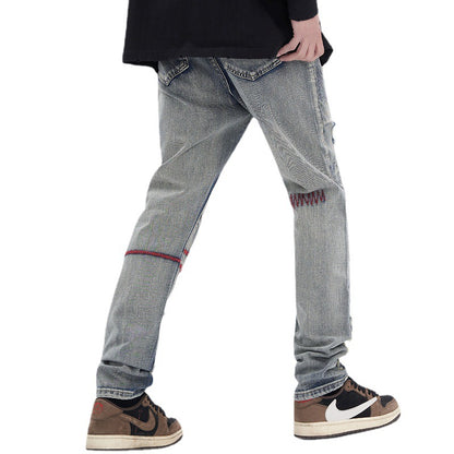 Ripped vintage jeans for men