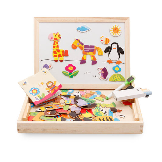 Multifunctional Magnetic Children Puzzle Drawing Board Educational Toys Learning Wooden Puzzles Toys For Kids Gift