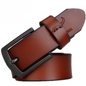 Leather belt with dynamic buckle