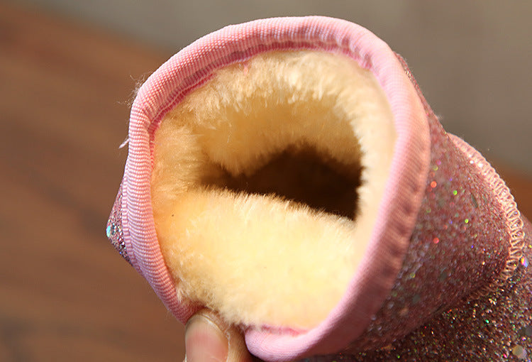 Children's snow boots with sequins