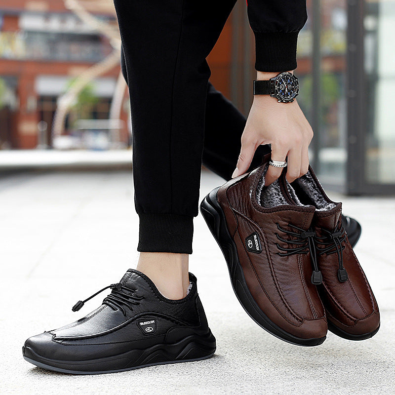 Men's cotton leather shoe covers