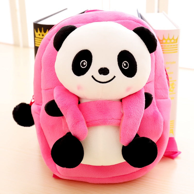 Cartoon Panda Plush School Bag for Kids