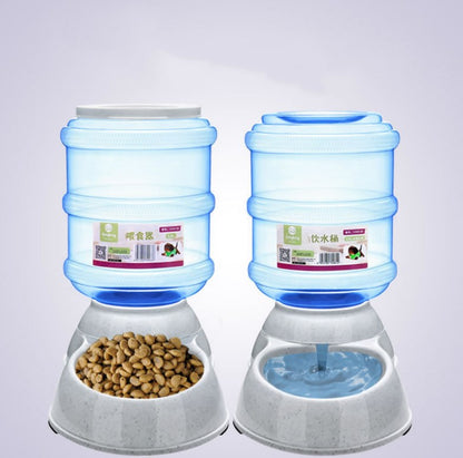 Cats Dogs Automatic Feeder Drinking Water Fountain Large Capacity Plastic Pets Dog Food Bowl Water Dispenser