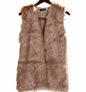 Faux fox fur vest warm vest for women