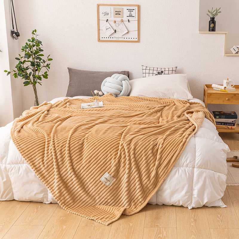 Single-layer blanket made of milk fleece