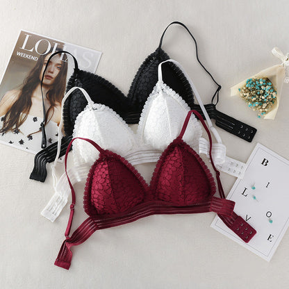Bra with triangle cup