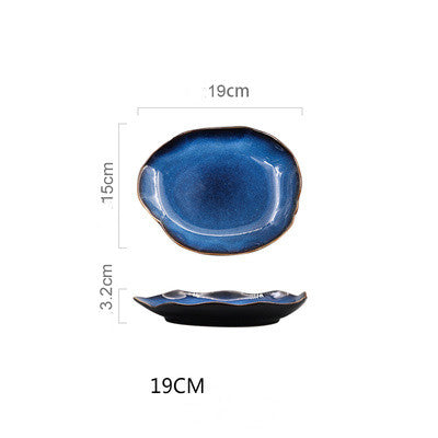 Western dishes household ceramics irregular flat plates