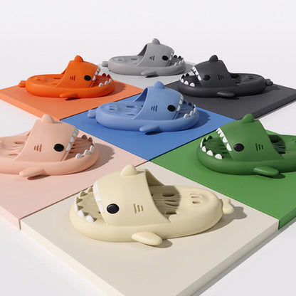 Shark Slippers with Drain Holes, Shower Shoes for Women Quick Dry Eva Pool Shark Slides Beach Sandals with Drain Holes