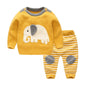 Neuer Baby-Pullover-Anzug Baby-Jacke dicker dicker Linien-Anzug