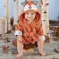 Absorbent animal-shaped children's bathrobe with hood