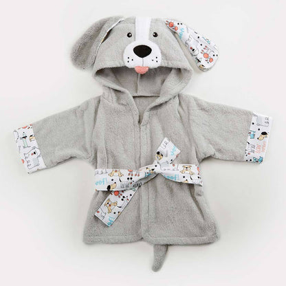 Absorbent animal-shaped children's bathrobe with hood