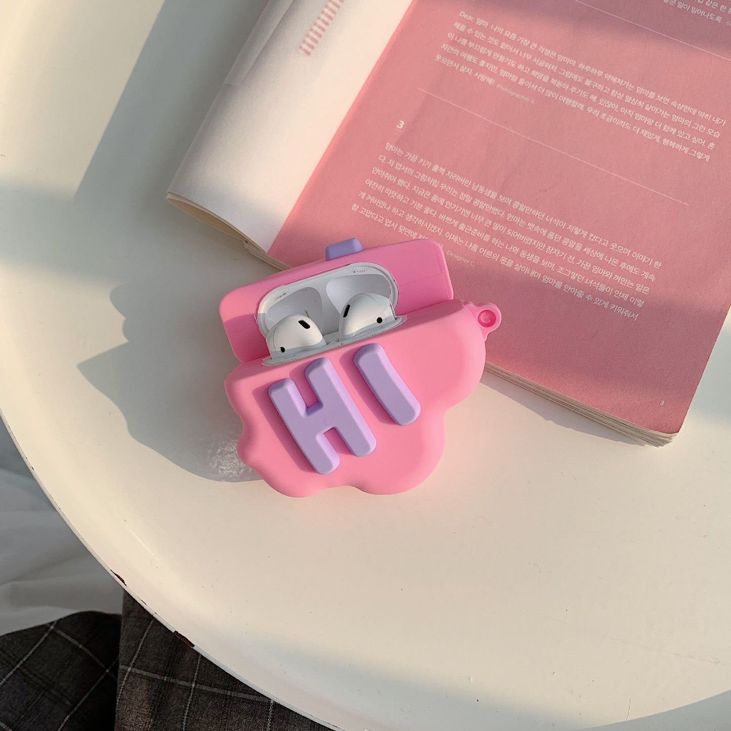 AirPod 2 Fall 3D HI BYE Wolke Brief Cartoon Weiche Silikon Drahtlose Kopfhörer Fällen Für Apple Airpods Fall Nette abdeckung