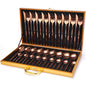 36 piece stainless steel tableware and wooden box gift box set