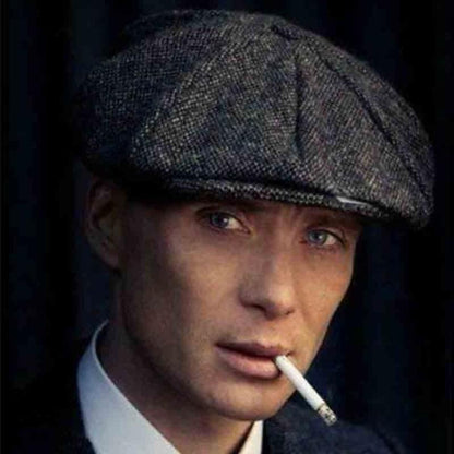 Wool Newsboy Caps Men Herringbone Flat Caps Gatsby