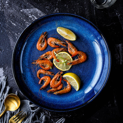 Deep plate made of ceramic round dinner plate soup plate