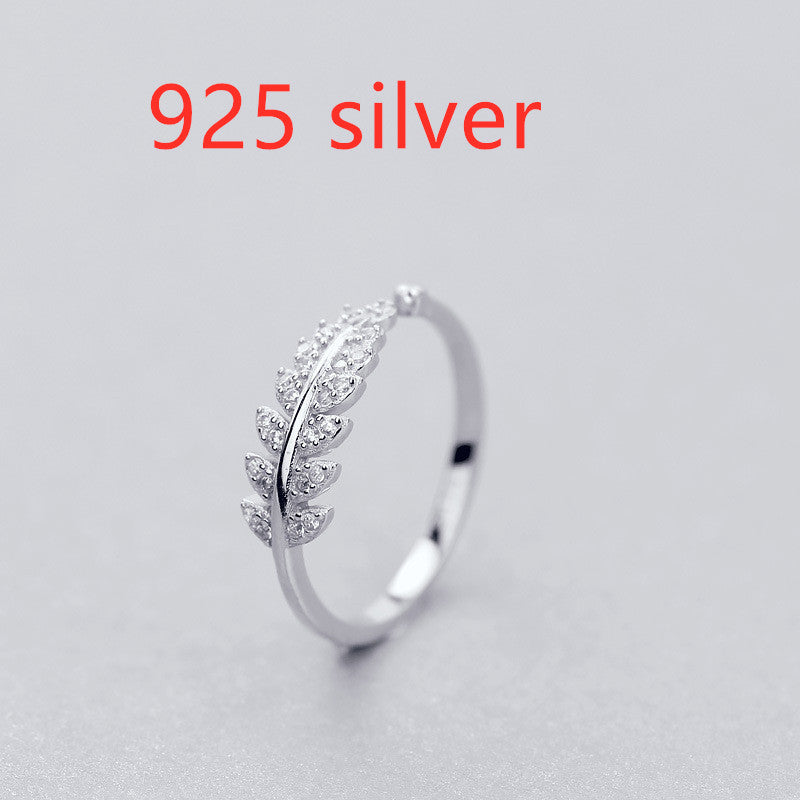 Frau Schmuck Mode Einfache Design Blatt Ring Persönlichkeit Weibliche Blume Ringe Hochzeit Ringe für Frauen