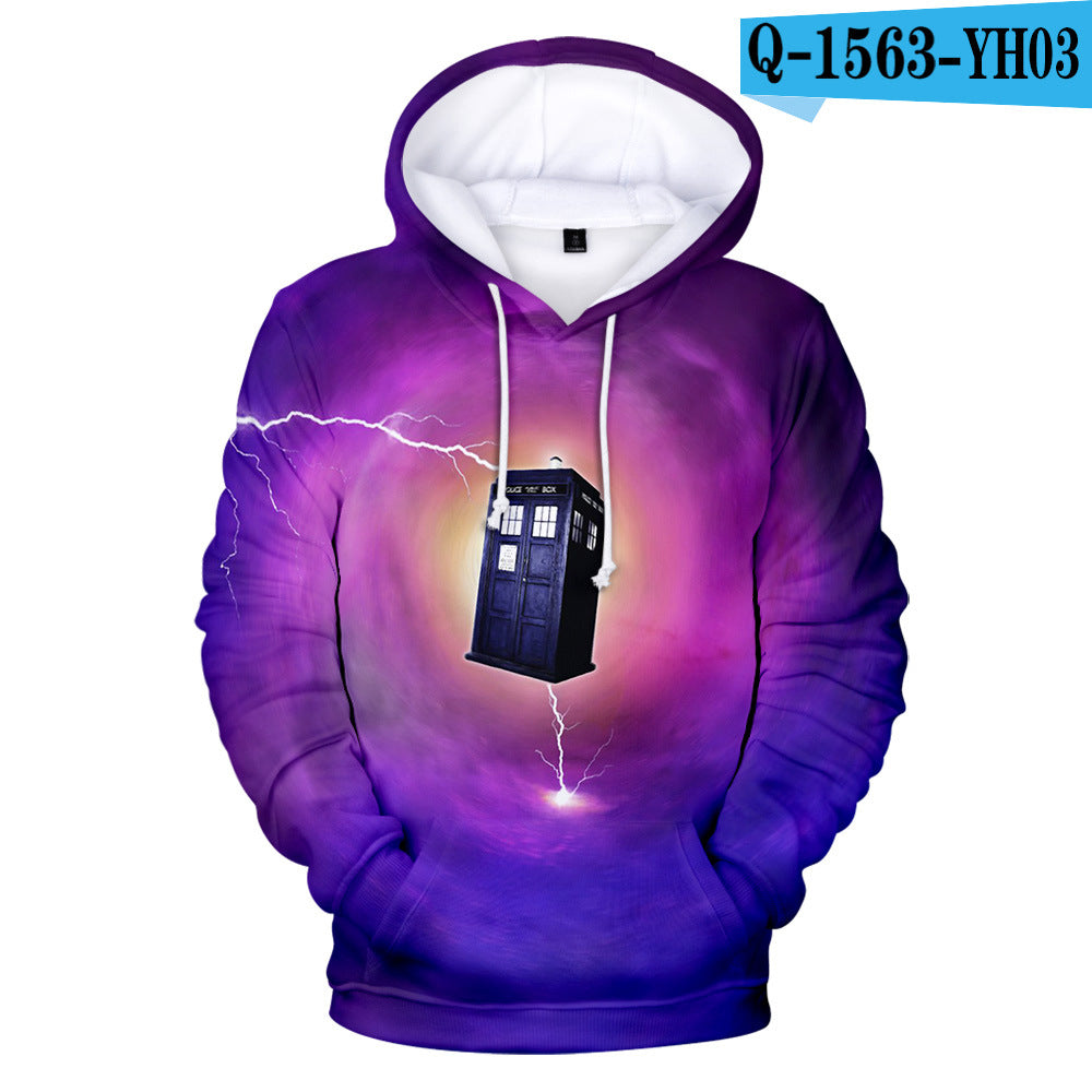 Fashionable 3D digital printing hoodies for men and women couples