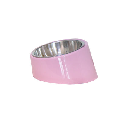 Slanted bowl for dogs Short-necked feeding bowl for cats Slanted stainless steel bowl for dog food