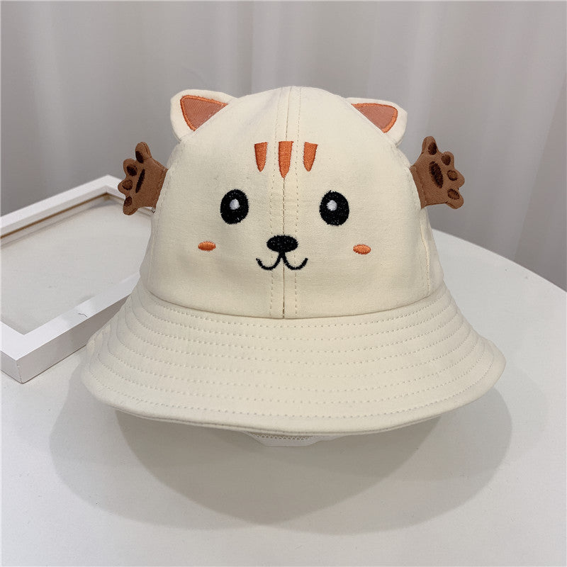 New Products Sun hat with kitten and frog small pot hat baby hat