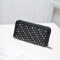 Version des neuen Punk Rivet Long Wallet Fashion Simple Clutch Large Capacity Multi-Card Pocket Wallet