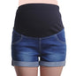 Maternity denim shorts