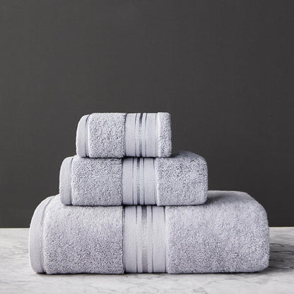 Pure color thick cotton bath towel set towel set raised beach towel pure cotton bath towel for beauty salon