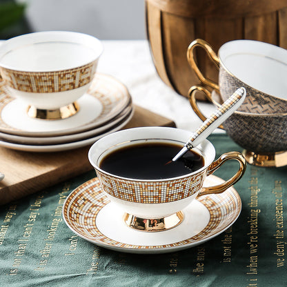 Ceramic coffee red flowers tea cup