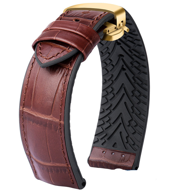 Rolex Water Ghost IWC Maurice leather watch strap waterproof rubber silicone watch band for men