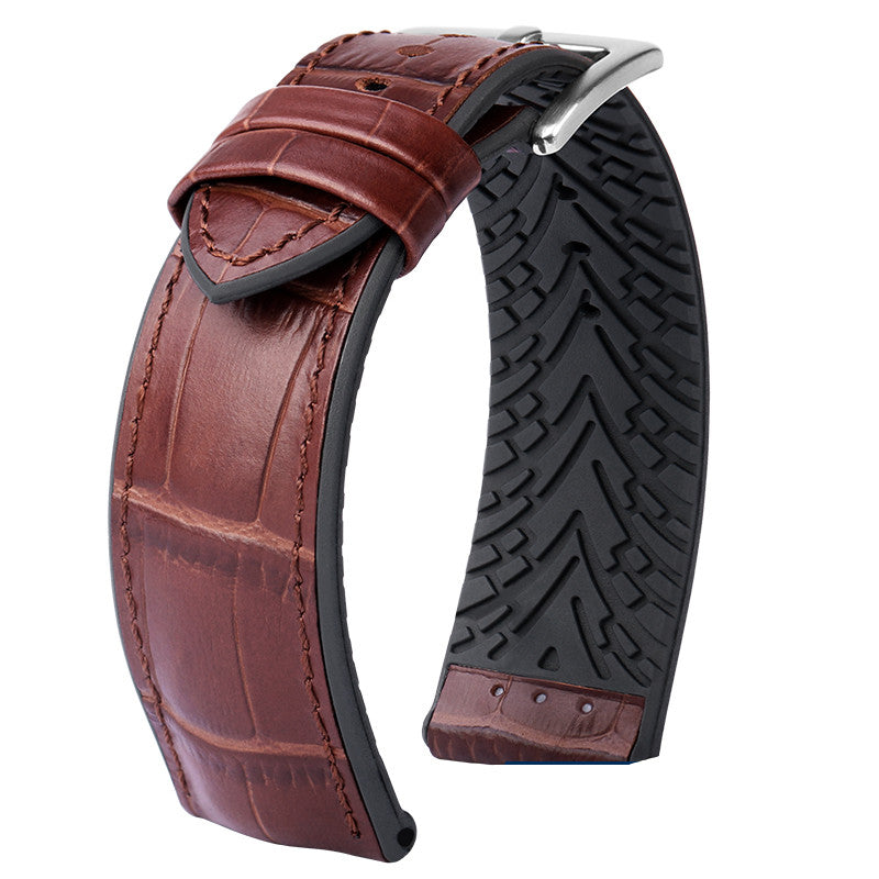 Rolex Water Ghost IWC Maurice leather watch strap waterproof rubber silicone watch band for men