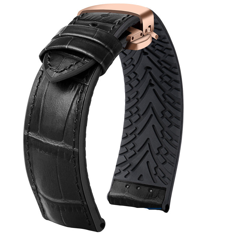 Rolex Water Ghost IWC Maurice leather watch strap waterproof rubber silicone watch band for men