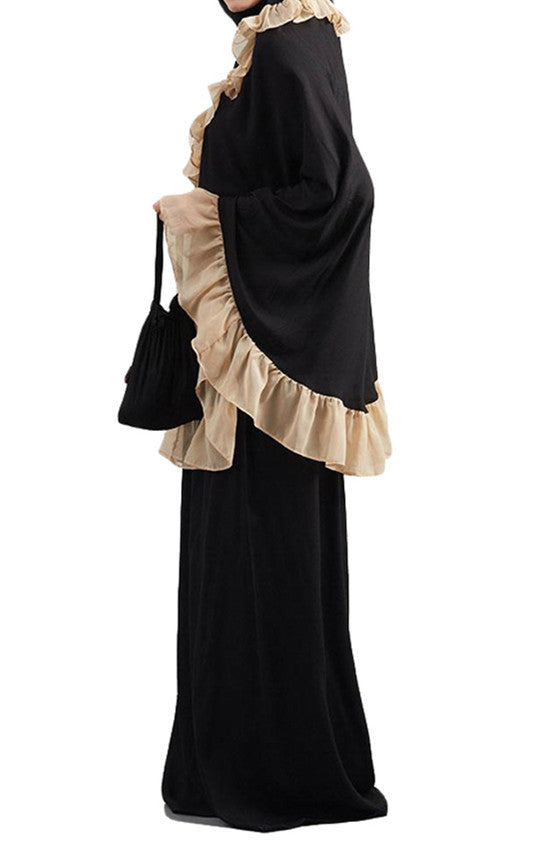 Muslimische Kinder Ramadan Mädchen Langarm Kleid Hijab Abaya Robe Arabischen Dubai Kinder Kaftan Kopftuch Islamische Kinder Robe Jilbab