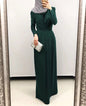 European and American New Style Abaya Dress V-neck Folds